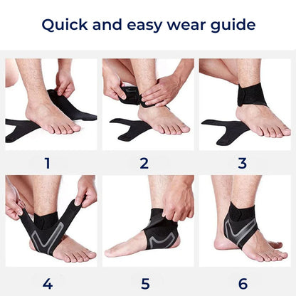 OrthoFlex Adjustable Elastic Ankle Brace | for Injury Recovery - Daily Support Bowlift