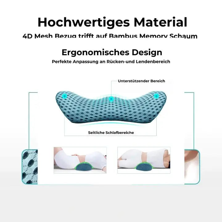 BowLift | Orthopedic Lumbar Pillow – Premium Memory Foam Support Cushion