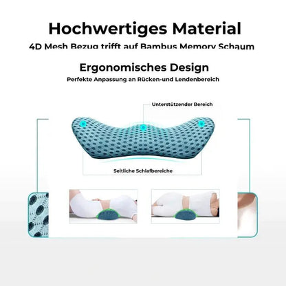 BowLift | Orthopedic Lumbar Pillow – Premium Memory Foam Support Cushion