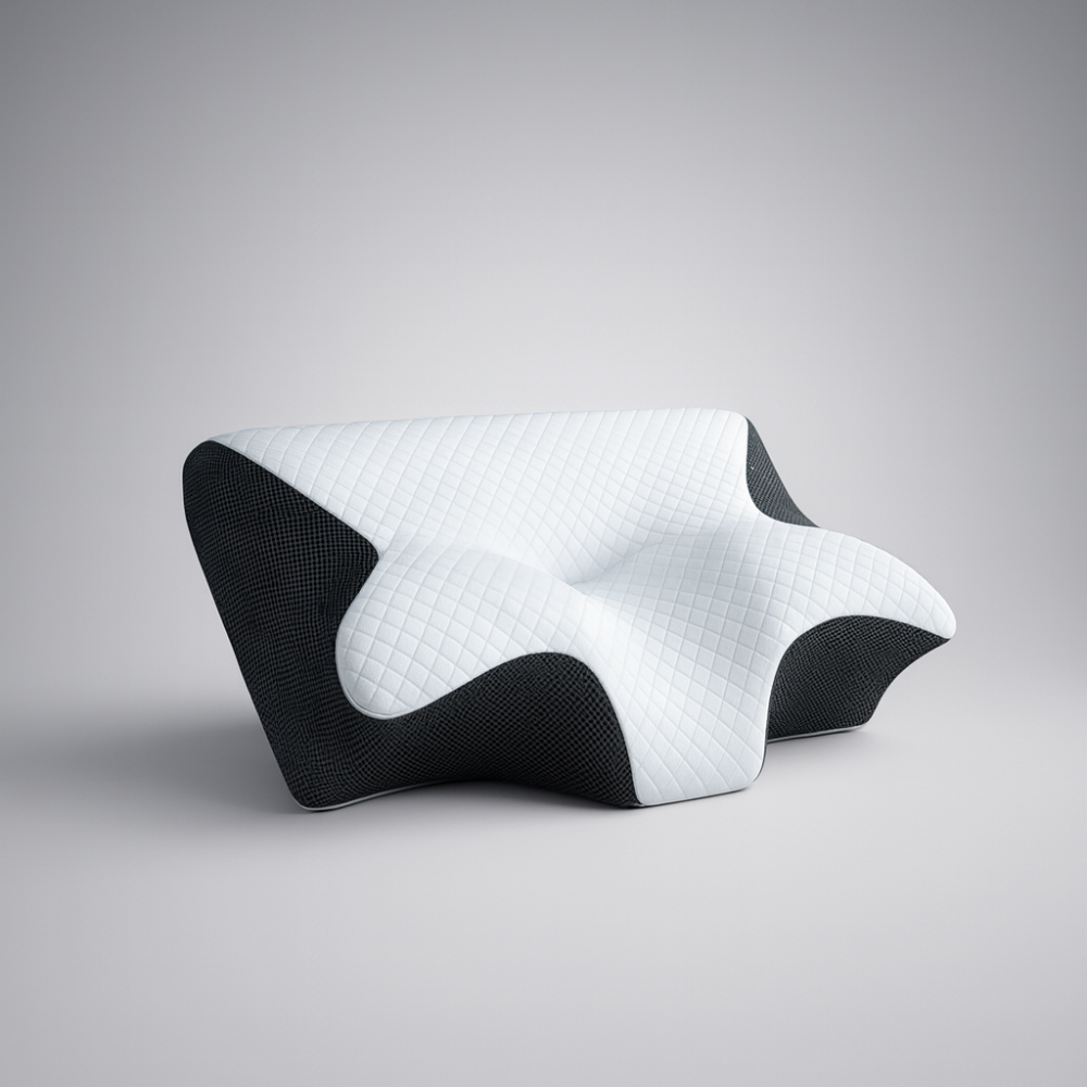 Orthopedic neck and shoulder memory foam pillow
