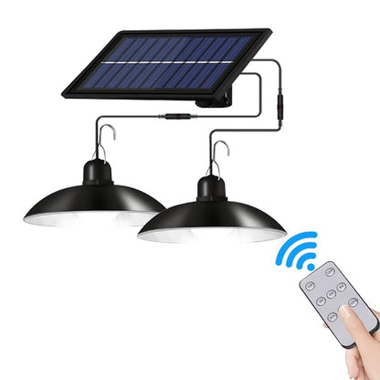 Solar motion sensor outdoor light with remote control