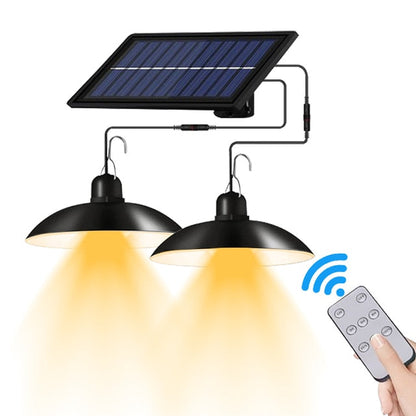 Solar motion sensor outdoor light with remote control