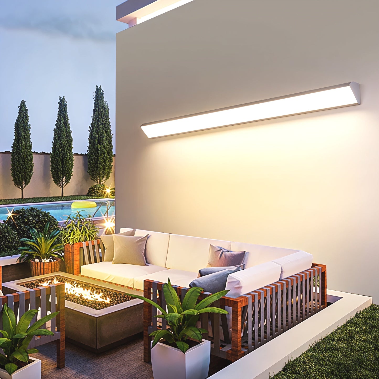 Aluminum LED outdoor wall light, waterproof