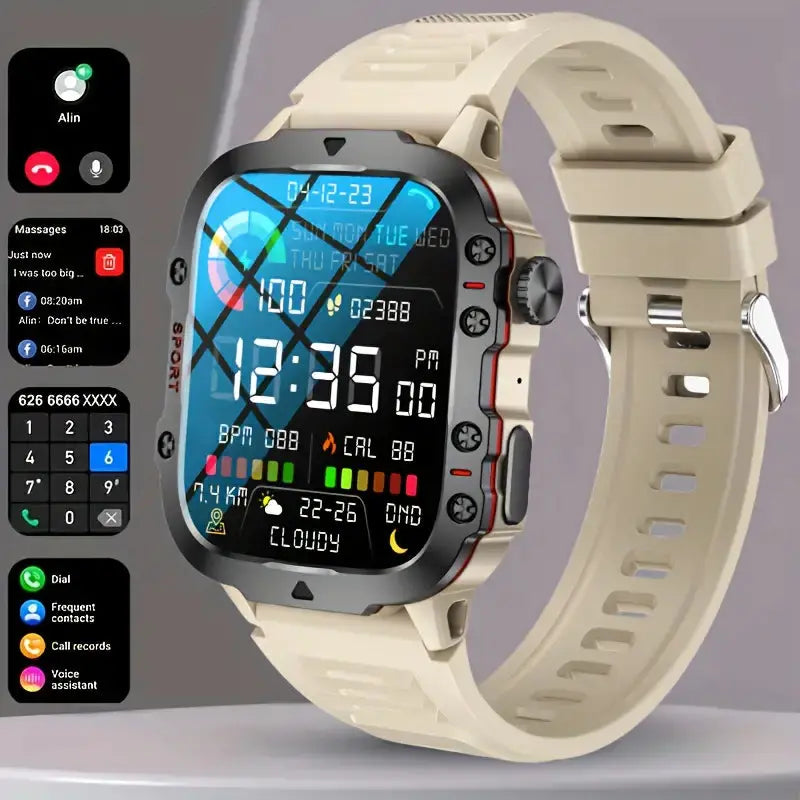Skanto | TrailMate – Waterproof Outdoor Smartwatch | Adventure-Ready Fitness Tracker with Full Health Monitoring