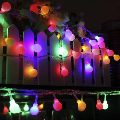 Solar LED String Lights with Automatic Dusk-to-Dawn Operation for Outdoor Decor