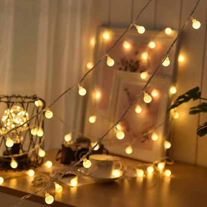 Solar LED String Lights with Automatic Dusk-to-Dawn Operation for Outdoor Decor