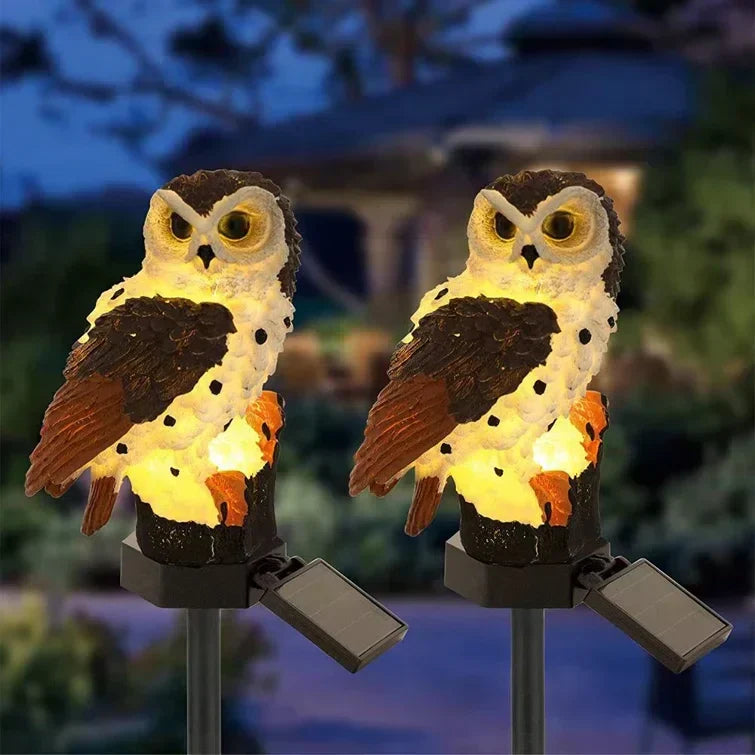 Solar-powered garden lamp with decorative owl design – LED outdoor light for the garden | Brehn