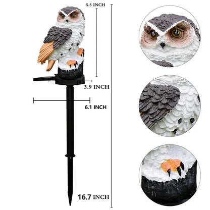 Solar-powered garden lamp with decorative owl design – LED outdoor light for the garden | Brehn