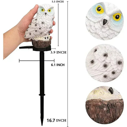Solar-powered garden lamp with decorative owl design – LED outdoor light for the garden | Brehn