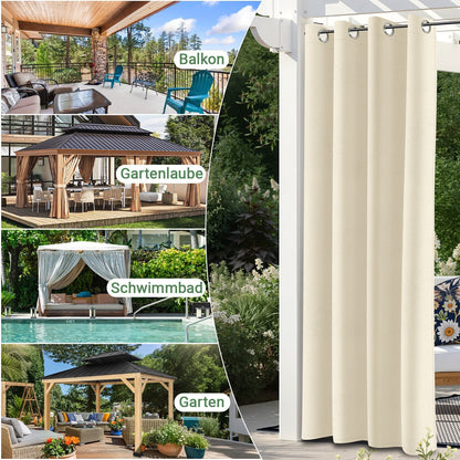 Outdoor Curtain Waterproof with Eyelets | Bowlift