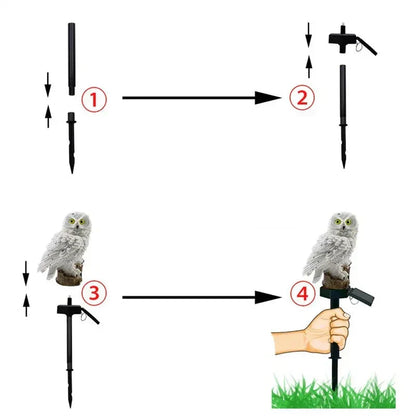 Solar-powered garden lamp with decorative owl design – LED outdoor light for the garden | Karnz
