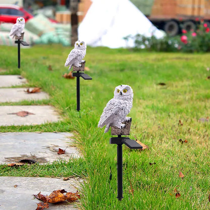 Solar-powered garden lamp with decorative owl design – LED outdoor light for the garden | Karnz