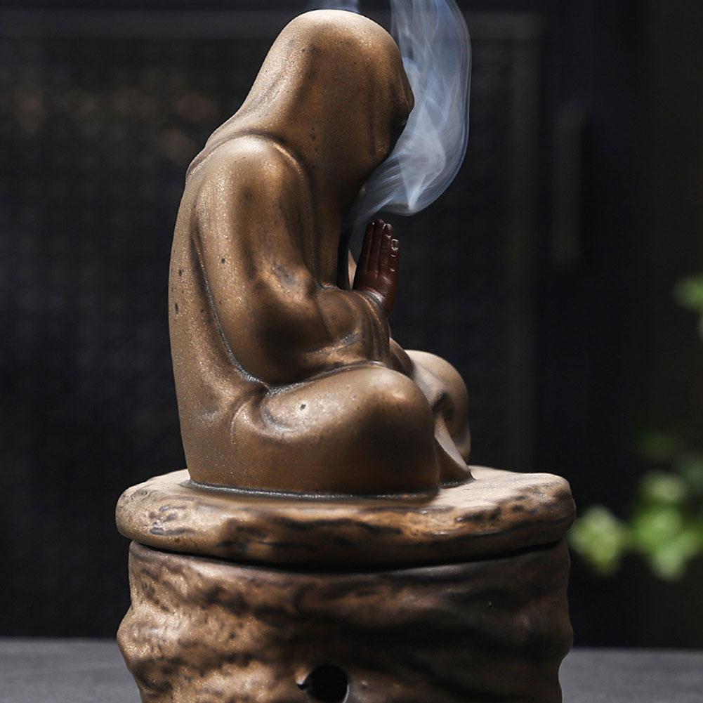Meditative monk incense burner