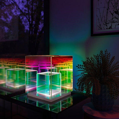 BowLift | Concentric Cube Table Lamp, Modern Lighting