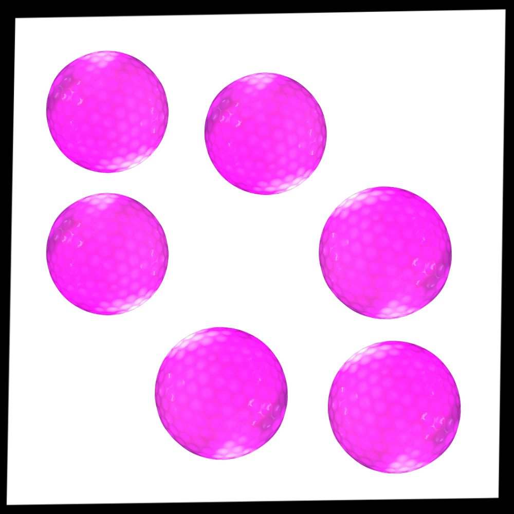 Pack of 6 LED Light Up Golf Balls