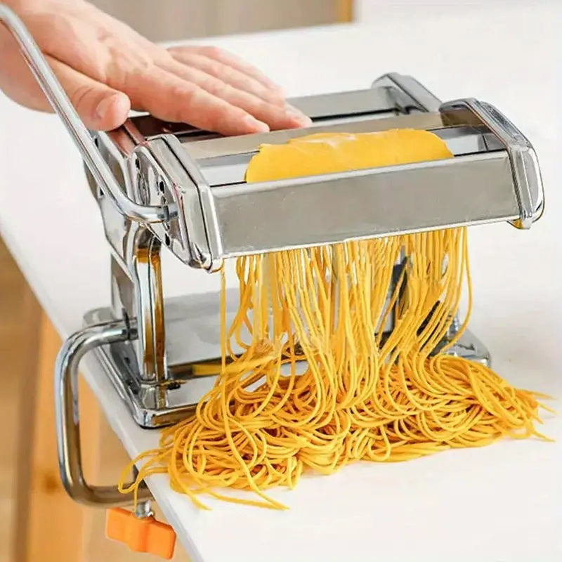 Skanto | Compact Stainless Steel Pasta Maker with 6 Adjustable Thickness Levels