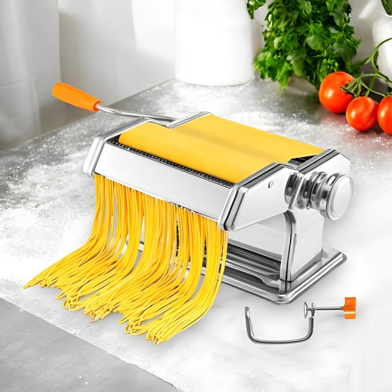 Skanto | Compact Stainless Steel Pasta Maker with 6 Adjustable Thickness Levels