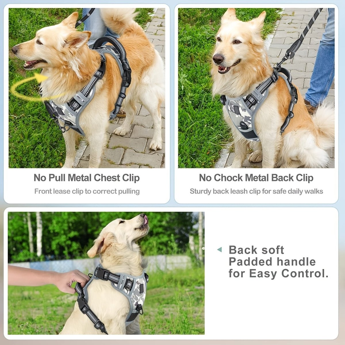 Skanto | Reflective, Breathable Dog Harness for Small and Large Dogs