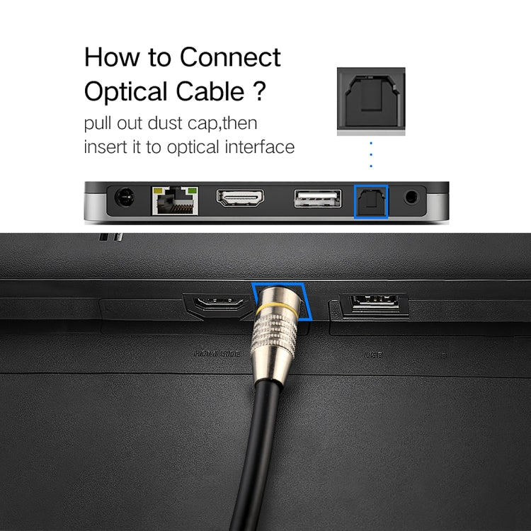 Sandsberg | 30m OD6.0mm nickel-plated metal head Toslink male to male digital optical audio cable