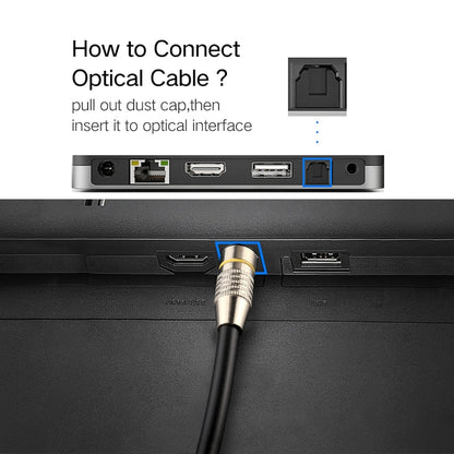 Sandsberg | 30m OD6.0mm nickel-plated metal head Toslink male to male digital optical audio cable