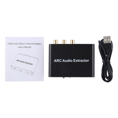 Skanto | 192KHz ARC Audio Extractor HDMI ARC to SPDIF + Coaxial + L/R Converter Audio Return Channel Adapter