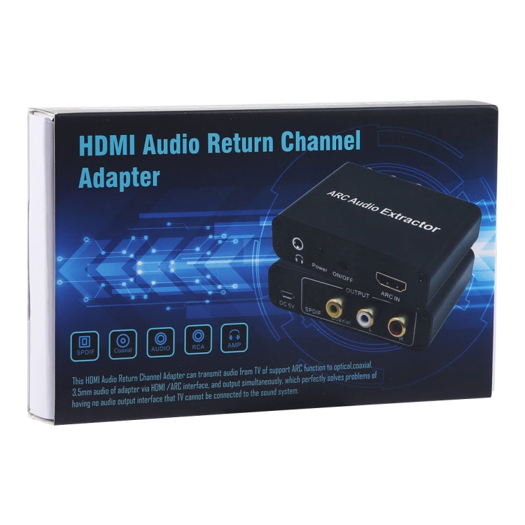 Skanto | 192KHz ARC Audio Extractor HDMI ARC to SPDIF + Coaxial + L/R Converter Audio Return Channel Adapter