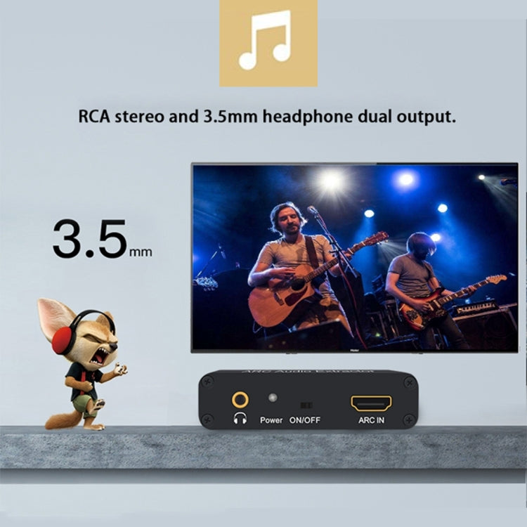 Skanto | 192KHz ARC Audio Extractor HDMI ARC to SPDIF + Coaxial + L/R Converter Audio Return Channel Adapter