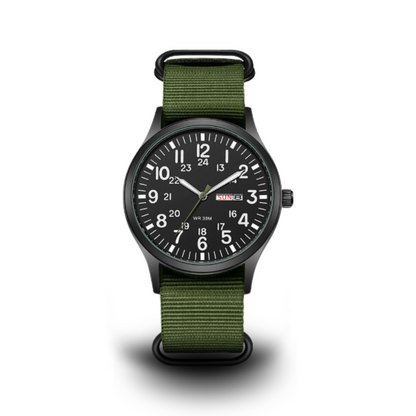 Skanto | Men's Rugged Outdoor Watch – Stainless Steel Waterproof Military Style
