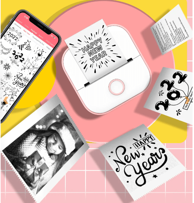Skanto | Pixly Pocket Printer | Portable Mini Thermal Printer | Wireless Bluetooth Printer | Inkless Photo Printer for Smartphone