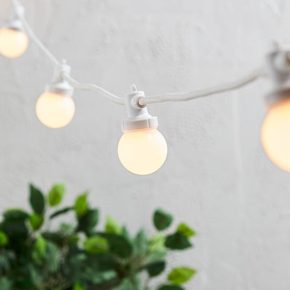 Skanto | Pro Connect 5m 10-piece Party Lights Warm White Connectable White Cable