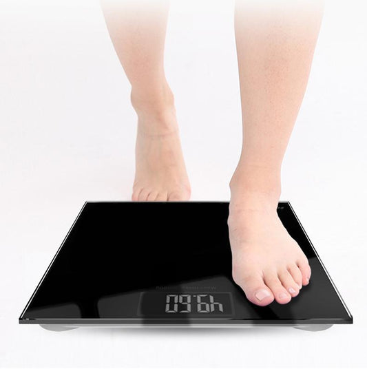 Body scale made of tempered glass (150 kg) Black - Electronic | Bowlift