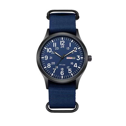 Skanto | Men's Rugged Outdoor Watch – Stainless Steel Waterproof Military Style