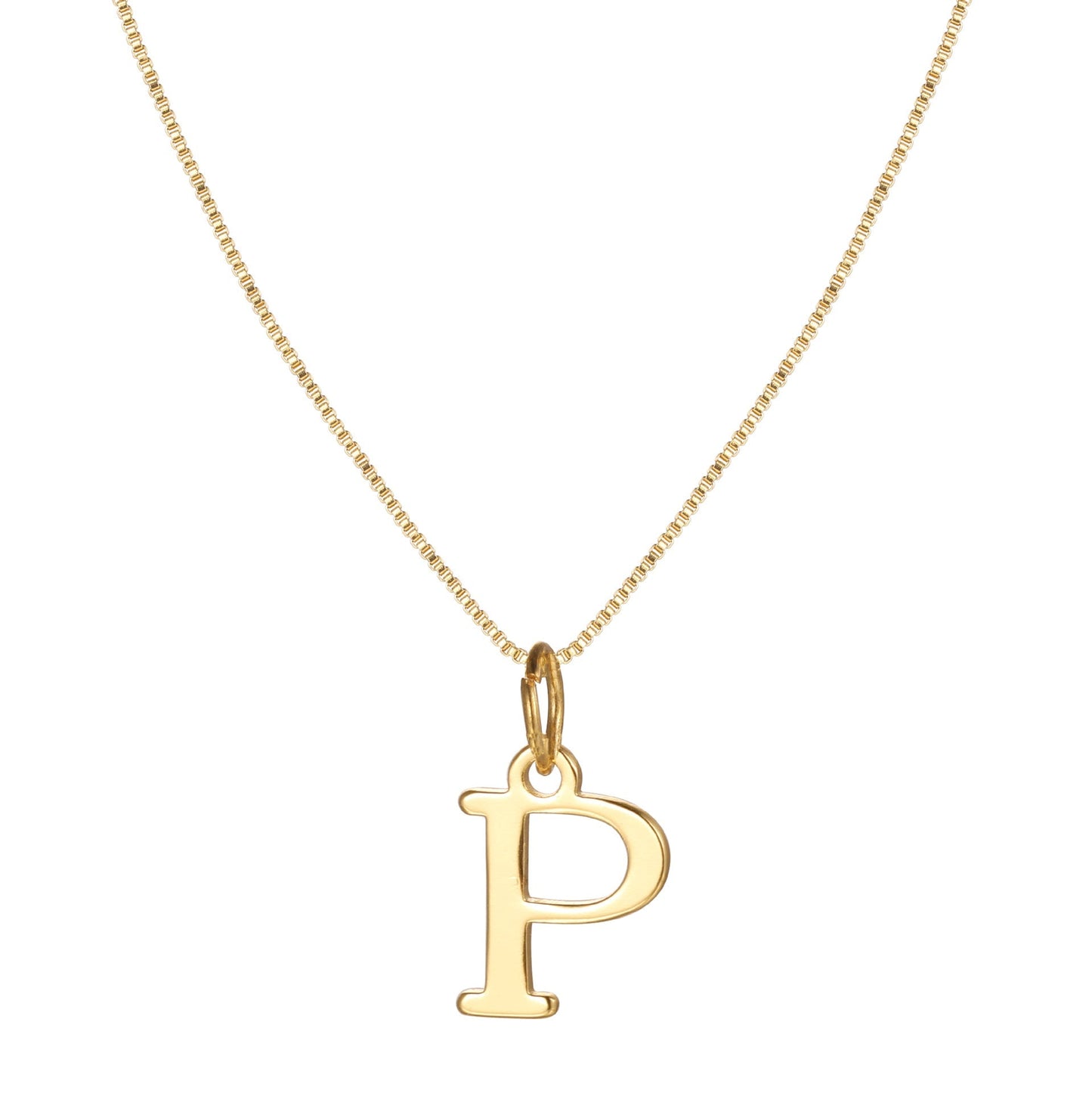 Skanto | 14k Minimal Serif Initial Necklace
