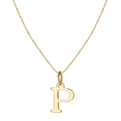 Skanto | 14k Minimal Serif Initial Necklace