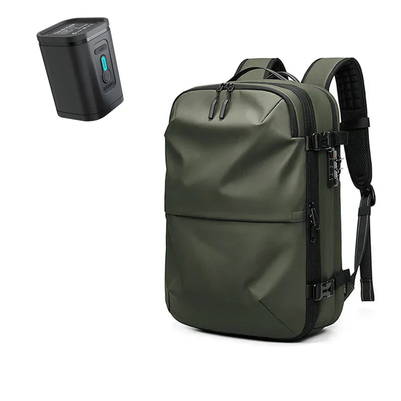 Skanto | Packlite Slim – Waterproof Compression Backpack with USB Connection for Carry-On