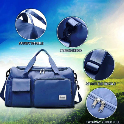 Skanto | Multi-Pocket Travel Bag, Sports & Gym Bag with Separate Shoe Compartment