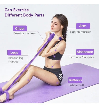 BowLift | Pedal-Fitness band with ankle pull – Full body training anytime & anywhere