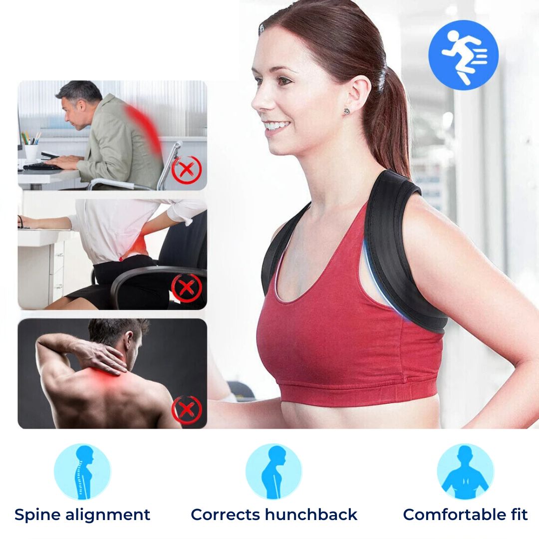 PerfectAlign Back Brace Posture Corrector Support - Adjustable | Ideal for Chronic Pain Recovery and Daily Comfort Skanto