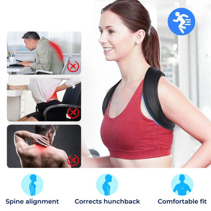 PerfectAlign Back Brace Posture Corrector Support - Adjustable | Ideal for Chronic Pain Recovery and Daily Comfort Skanto