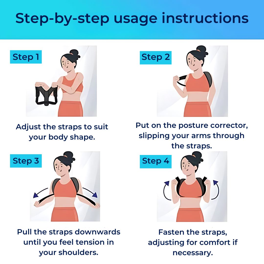 PerfectAlign Back Brace Posture Corrector Support - Adjustable | Ideal for Chronic Pain Recovery and Daily Comfort Skanto