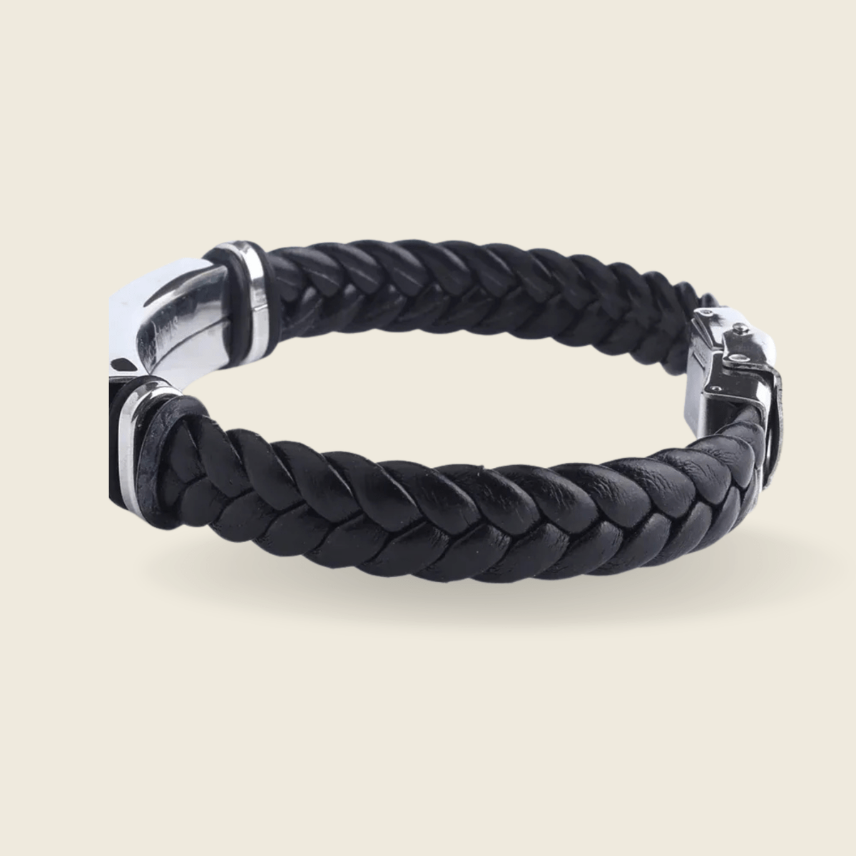 Skanto | Leather and Stainless Steel ID Bracelet with Engraving