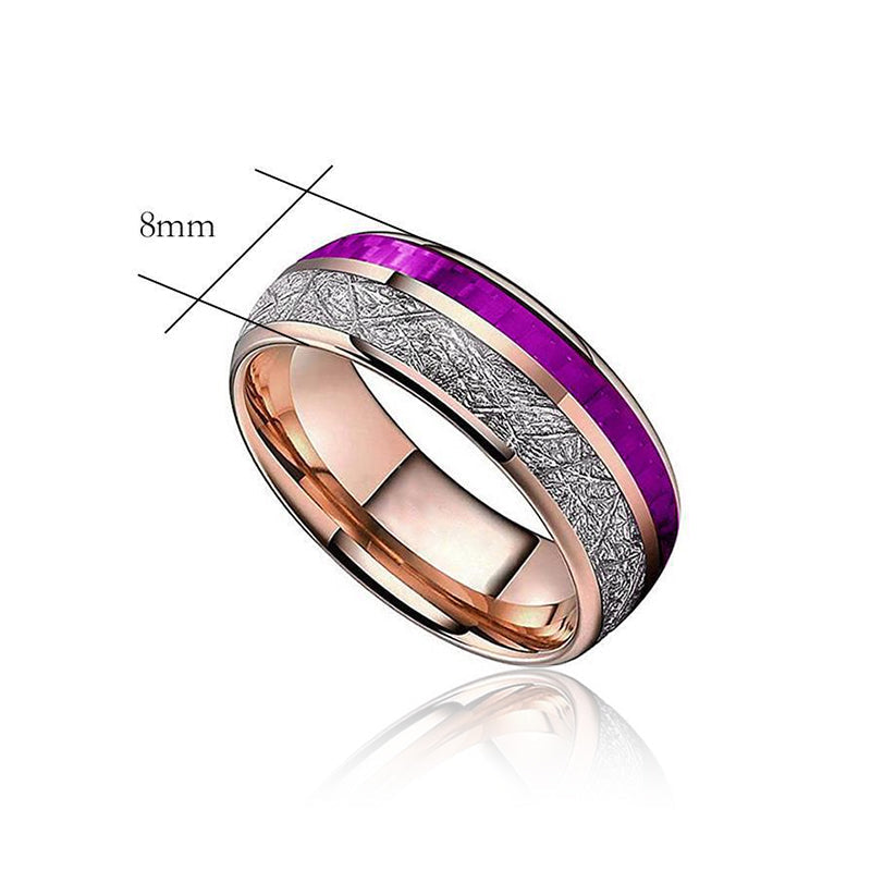 Personalized purple tungsten steel ring
