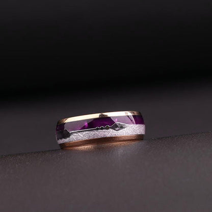 Personalized purple tungsten steel ring