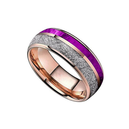Personalized purple tungsten steel ring
