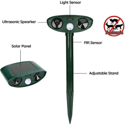 BowLift | Raccoon Outdoor Ultrasonic Repeller - Solar-powered Ultrasonic Animal and Pest Control - Get rid of raccoons within 48 hours