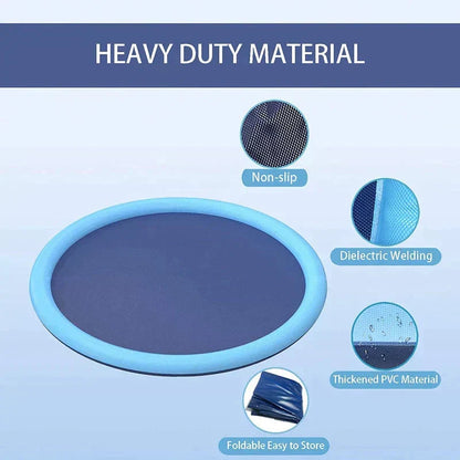 BowLift | Summer Dog Splash Pad with Sprinkler – 60"/67" Outdoor Cooling Fountain Mat