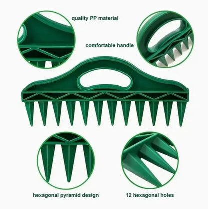 BowLift | Plant dibber with 12-hole template – Easy even seed sowing