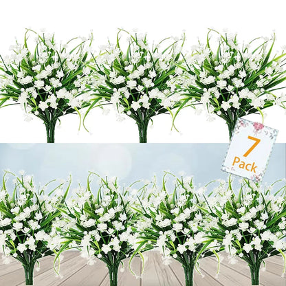 BowLift | Low-maintenance artificial outdoor flowers – Realistic and UV-resistant (7-pack)