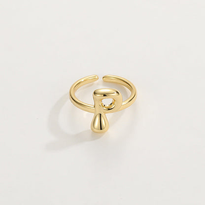BowLift | Cute Bubble Letter Initial Ring