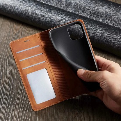 Skanto | Leather Magnetic Shockproof Slim Case